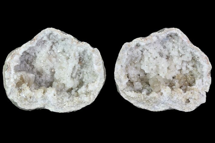 Keokuk Quartz and Calcite Geode Pair - Illinois #91398